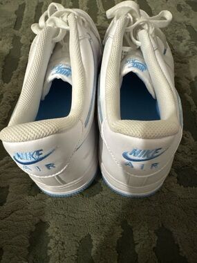 Nike White & Light Blue Air Sneakers